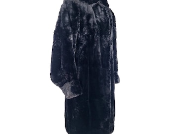 1920s-30s TA Chapman Co. Black Fur Coat Women's Sz XS EUC