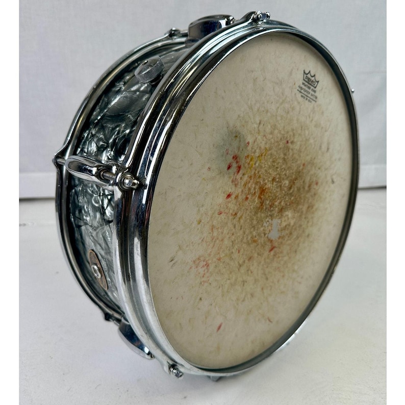 Vintage 1960s Slingerland 14" Black Diamond Pearl Snare Drum image 1