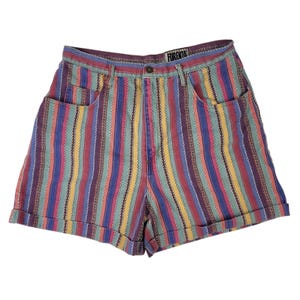 80s Stripe Shorts - Etsy Canada