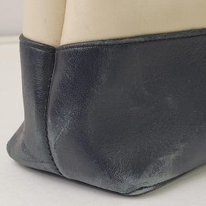 1997 Vintage CHANEL Coco Mark Contrast Tote Bag Minimalist Two-Tone Color Block image 4