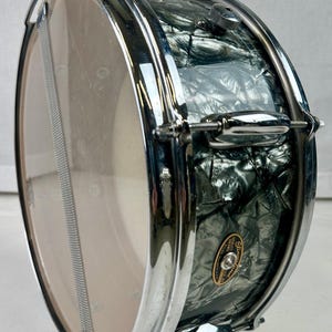 Vintage 1960s Slingerland 14" Black Diamond Pearl Snare Drum image 2