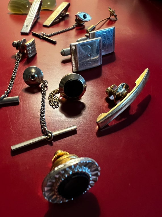 Coffret à Bijoux Homme Vintage Shields - Boutons De Manchette, Pinces à Cravate (États-Unis)