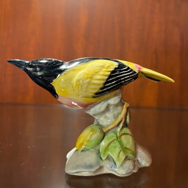 Vintage Stangl Pottery Bird Figurine #34029 Signed IHF Handpainted Oriole