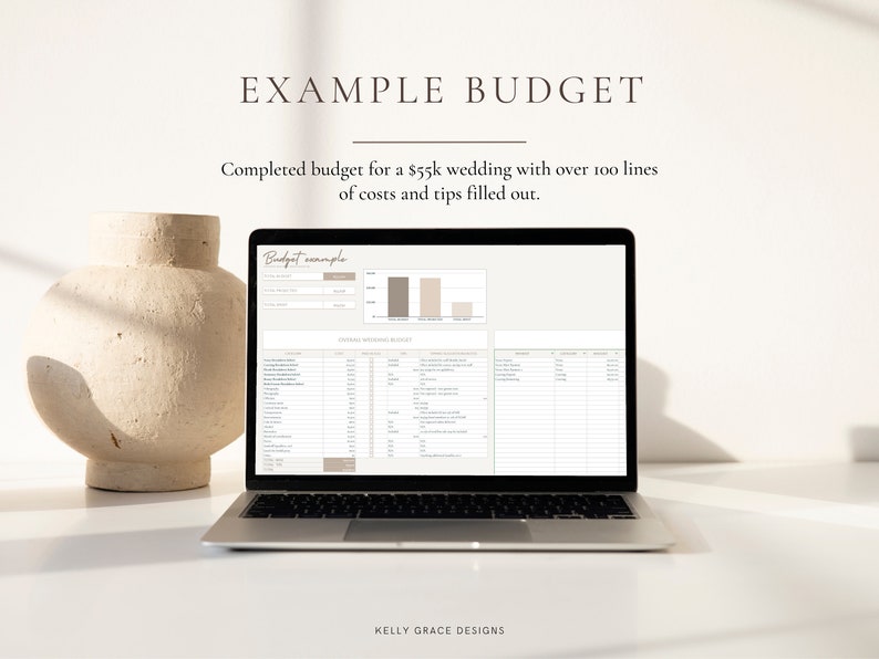 Example Wedding Budget  $55K Wedding Budget Spreadsheet Google Sheets