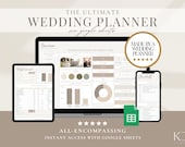 Digital Wedding Planner Spreadsheet: Budget, Timeline, Guest List (Google Sheets)