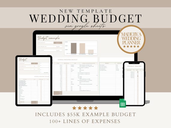 Wedding Budget Planner: Google Sheets Template with Payment Tracker (Digital Download)
