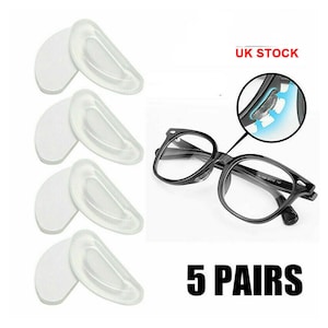 Slip-on Nose Pads Covers,Soft Silicone Eyeglasses Nosepads Anti-Slip Glasses  Nose Piece,Eyewear Protective Covers Eye Pads, Nose Bridge Pads Nose Guards  Eye Glasses Repair Kits Frosted White