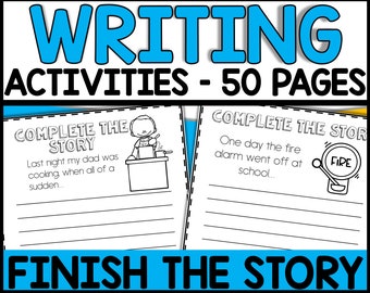 Finish the Story Writing Prompts, Story Starters for Elementary Students, Creative Writing Activities
