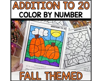 Fall Color by Code | Autumn Color by Number Addition Subtraction ...