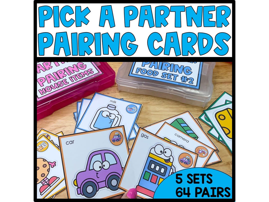 Partner Pairing Cards, Classroom Management, Peanut Butter and Jelly ...