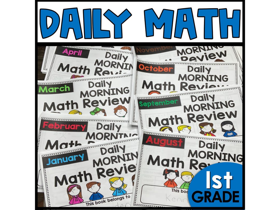 1st Grade Math Daily Spiral Review Worksheets, Home Learning ...