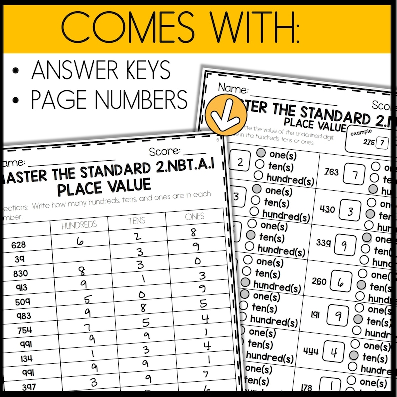 Place Value to 1000 Worksheets, Printable Activity Book, Homeschool ...