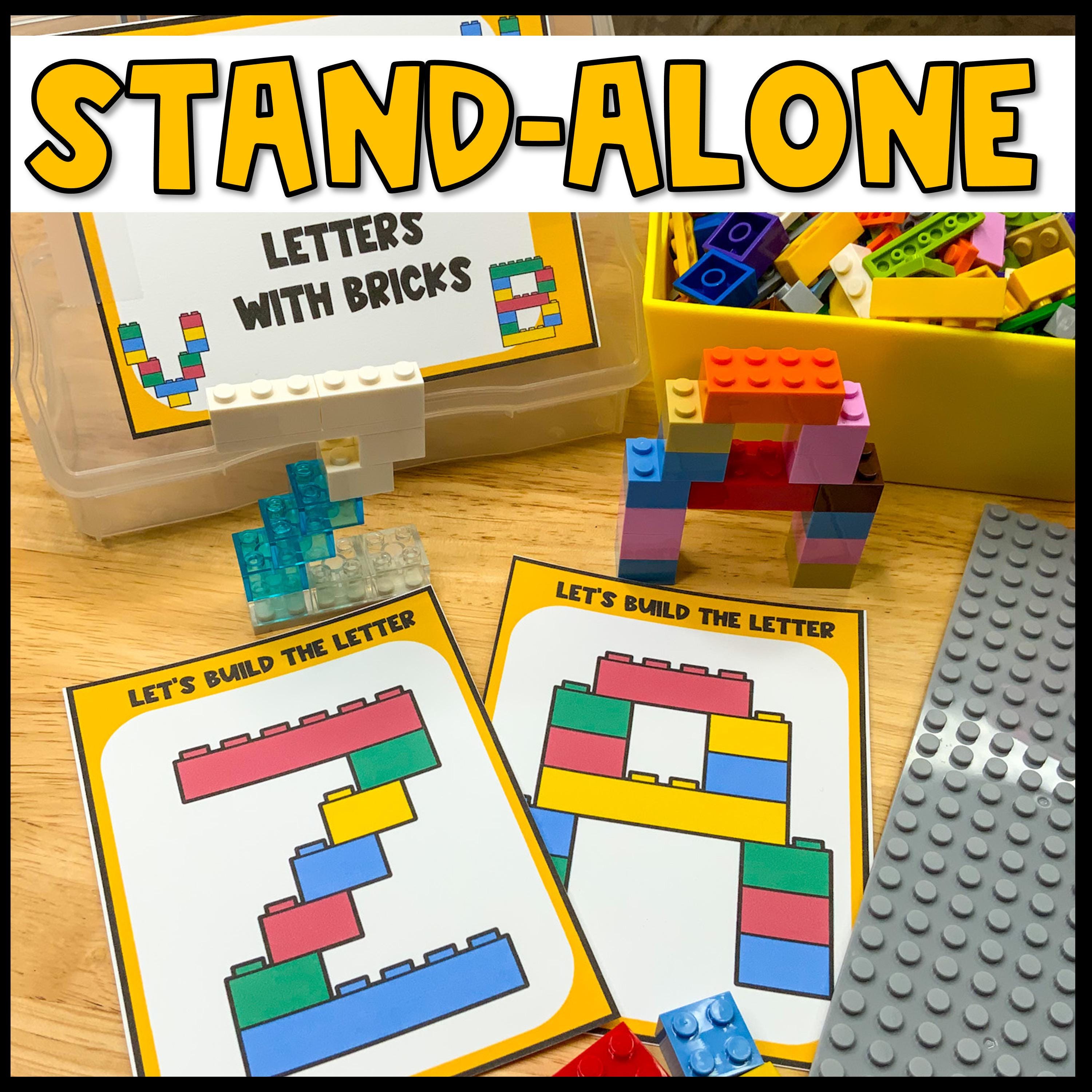 Building Block Task Cards: ABC & 123 STEM Activities (PDF Download) - Etsy