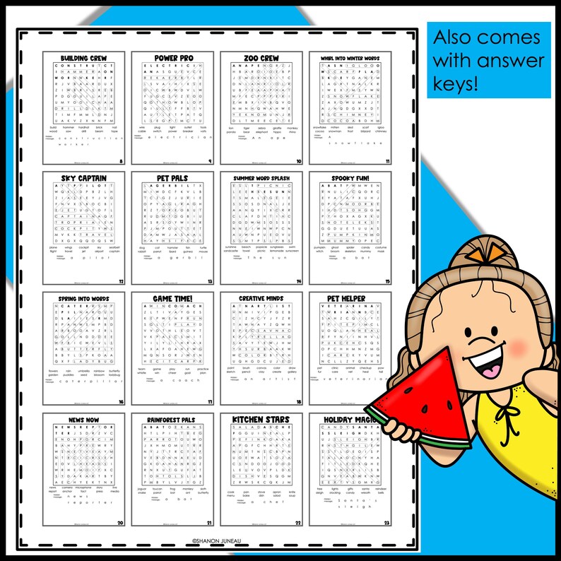 100-themed Word Search Puzzle Book: Printable, Fun & Relaxing Word ...
