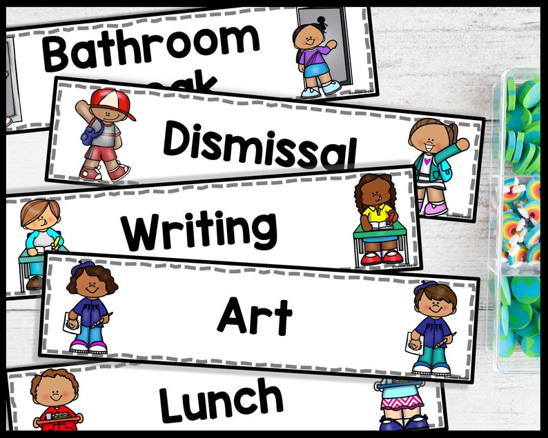 EDITABLE Classroom Daily Schedule Cards Back to School Decor - Etsy