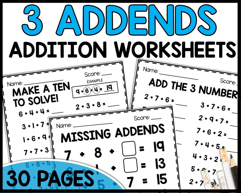 1st Grade Math Worksheets, Printable Activity Book, Homeschool ...