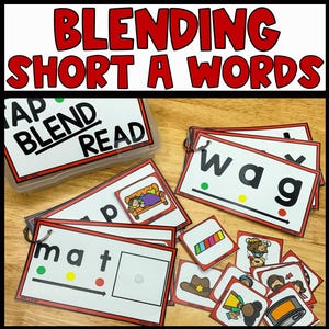 Taper, mélanger, lire des cartes flash, activités de phonétique, centres d'alphabétisation des voyelles courtes, apprendre à lire des mots CVC avec des images, activités d'enseignement à domicile