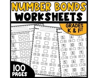 Wiskundige werkbladen cijferbindingen: ontbrekende optellen, optellen en aftrekken (afdrukbaar)