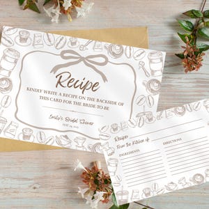 Love is Brewing vrijgezellenfeest | Koffiethema | Leuke en unieke bewerkbare sjabloon | Direct downloaden | Bijpassende set | Receptkaart