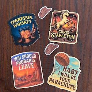Chris Stapleton | Sticker Bundle | Country Music Stickers | Western Aesthetic Decal | Laptop, Kindle, Water Bottle Sticker | Country Gift