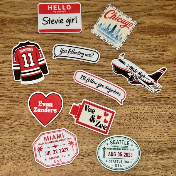 Mile High Sticker Bundle | Windy City Series | Evan Zanders | Romance Reader | Hockey Romance | Fun Kindle Sticker Collection