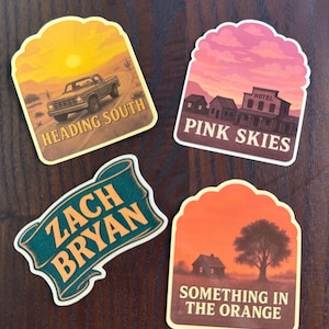 Zach Bryan Sticker Bundle | Country Music Stickers | Western Aesthetic Vinyl Decal | Laptop, Kindle, Water Bottle Sticker | Country Gift