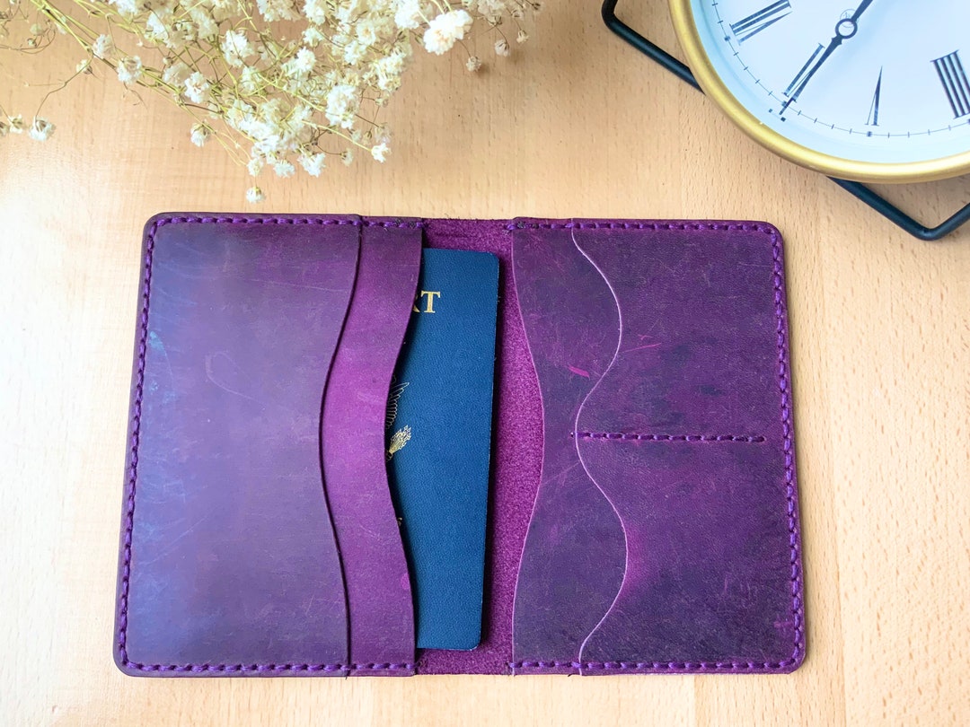 Passport Cover, Personalized Leather Passport Holder, Personalized