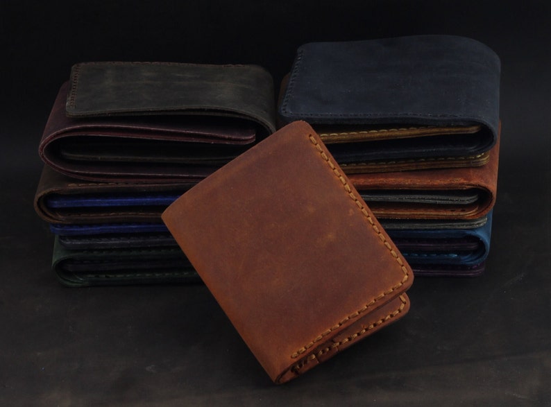 Personalized Leather Wallet, Engraved Genuine Leather Custom Wallet