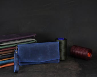 Cartera de cuero para mujer, Cartera de cuero personalizada, Regalo para ella, Cartera hecha a mano, Cartera de cuero, Cartera grabada, Regalo para esposa