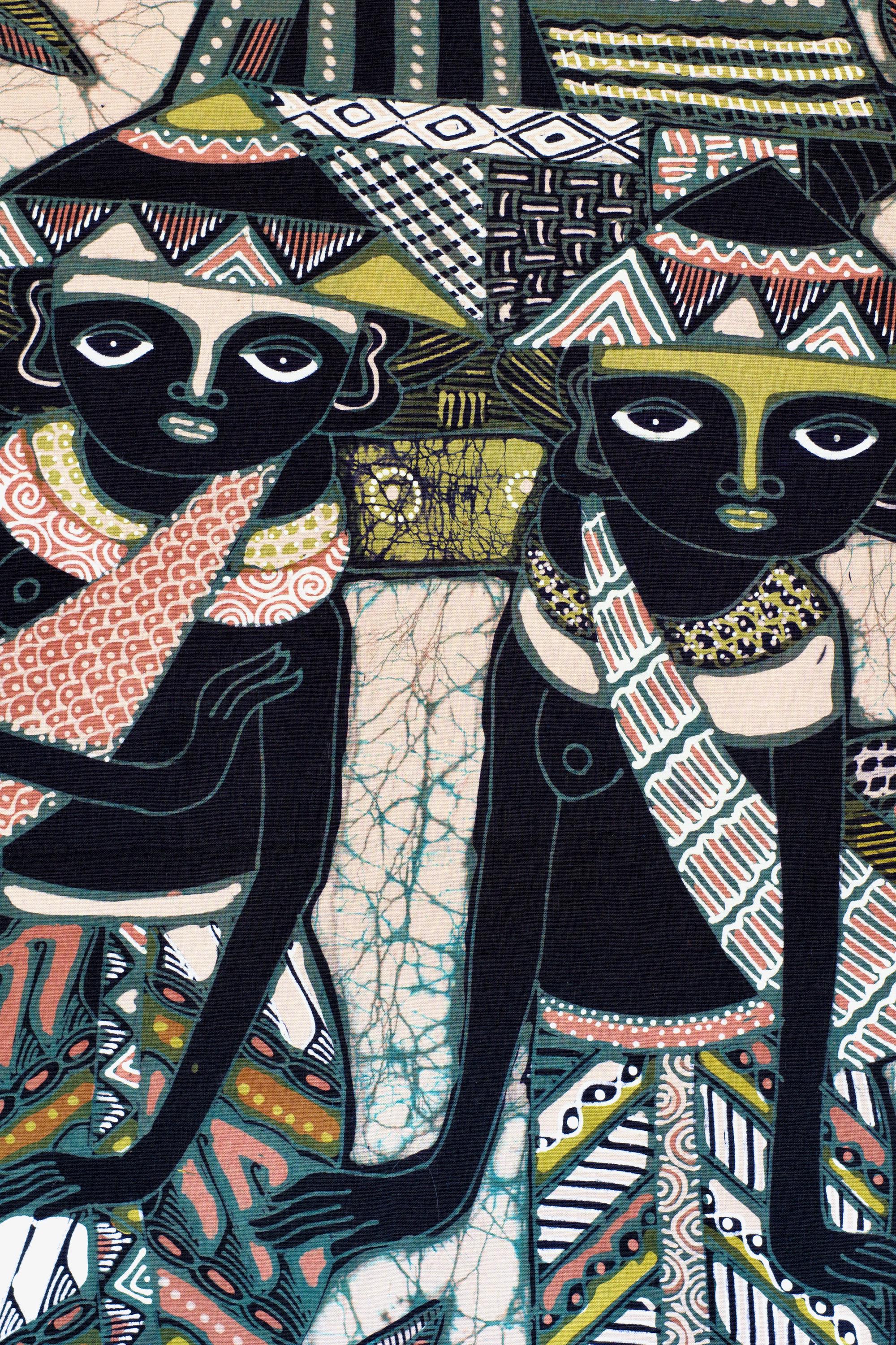 ヴィンテージ インドネシア ハンドペイント バティック、テキスタイル