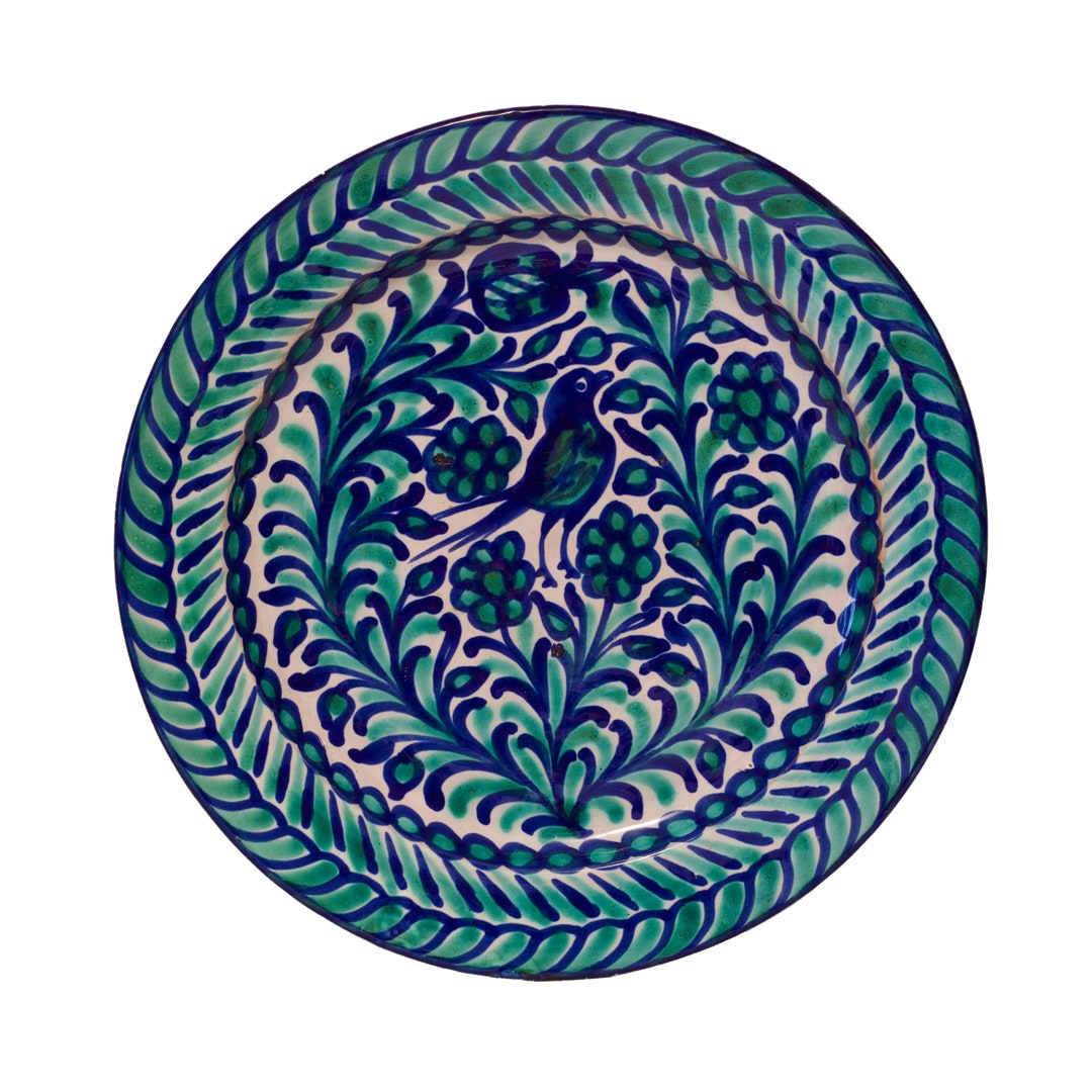 Antique Fajalauza Ceramic Plate From Granada, Spain / Vintage