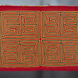 Vintage Geometric Pattern Mola / Indigenous Guna Tribal Handmade ...