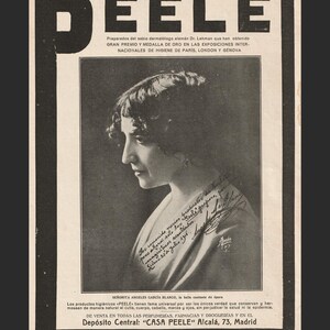 Antique Magazine Page Advertisement from Spain 1918-1919 / Original Spanish Art Nouveau / Photography / Print / Illustration / Ephemera