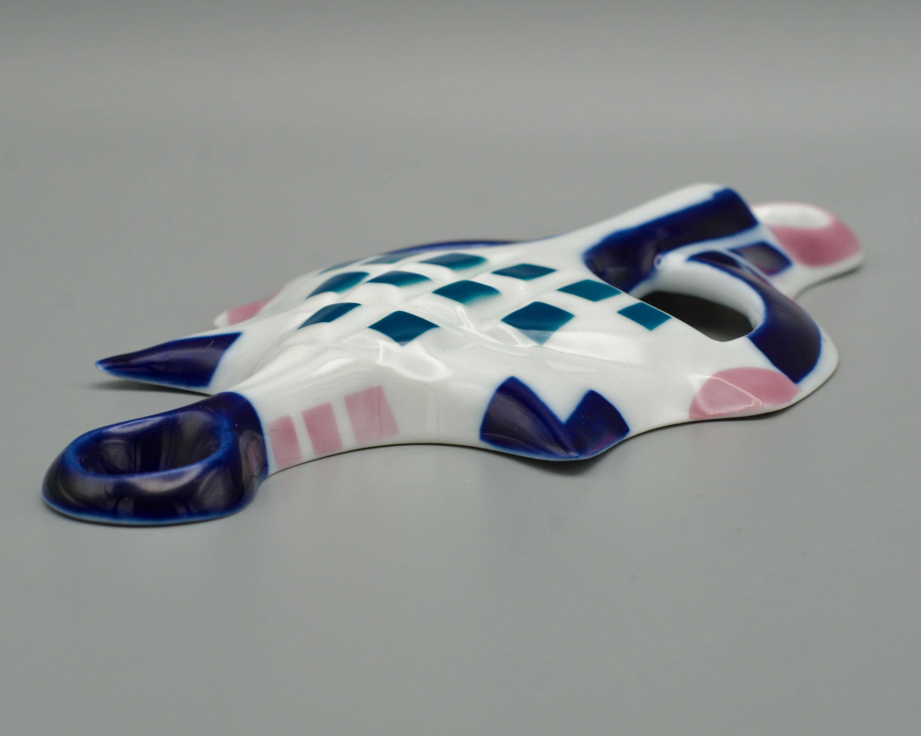 工芸品 SARGADELOS BEAUTIFUL VTG SPANISH SARGADELOS BLUE SMALL DISH 5.5