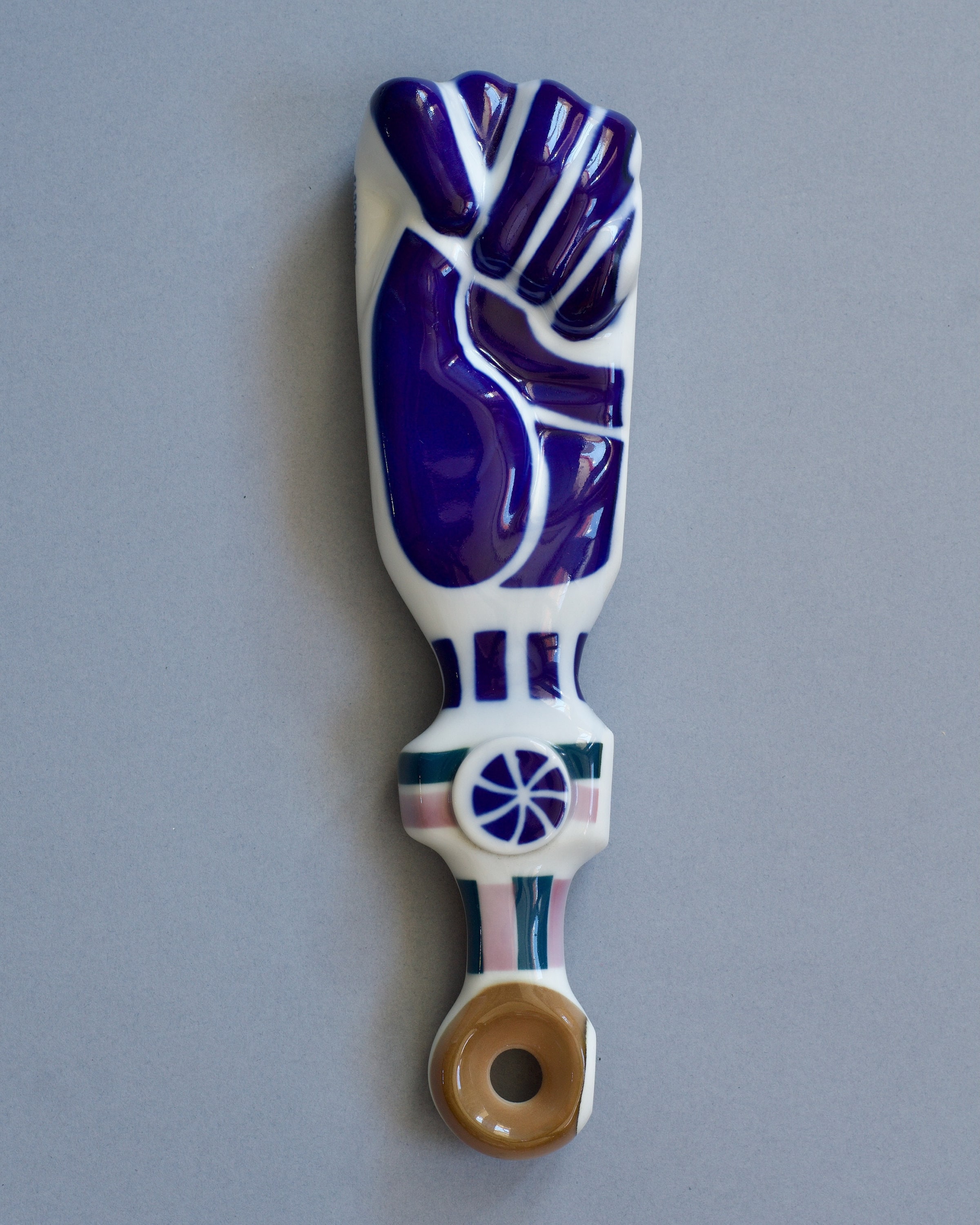 Sargadelos Porcelain Hand Amulet - Galician Ceramic Talisman From