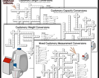 Crucigramas de matemáticas: Conversiones de medidas habituales (Descarga digital)