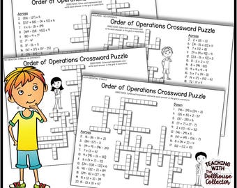Crucigramas de orden de operaciones: Matemáticas de 5.º y 6.º grado (Descarga digital)