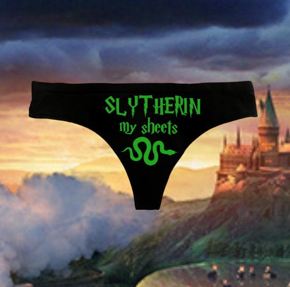 Harry Potter Thong Panties Women's Sexy Panty Underwear Lingerie Slytherin  My Sheets 