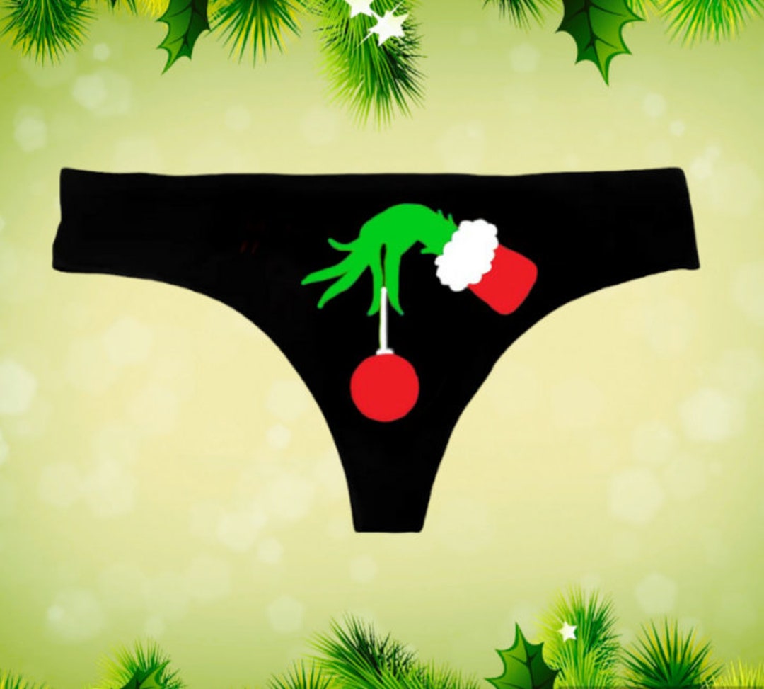 Grinch Thong Grinch Underwear Grinch Panties Christmas Thong Christmas