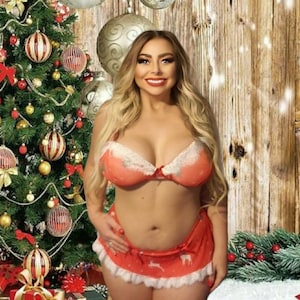  Womens Christmas Lingerie Sexy Santa Lingerie Set Furry 2 Piece  Lingerie Set for Women Sexy Halter Bra and Skirt Red: Clothing, Shoes &  Jewelry
