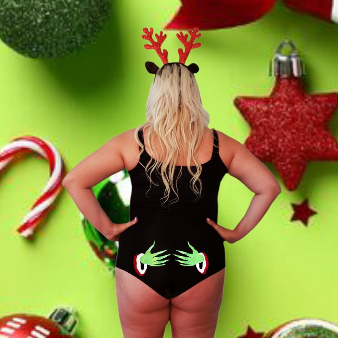 Grinch Underwear Womens Christmas Boyshort Underwear / Shorts Grinch