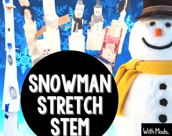 Winter STEM Challenge Activity Download | Christmas Stem | Snowman Stem | Homeschool | Science Activity | STEM for Home | STEM Kids