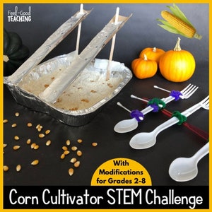 Corn Cultivator Thanksgiving STEM Challenge Activity Download | Homeschool | STEM Activities | STEAM | Stem Kids | Stem for home | Building