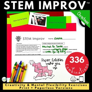 Christmas STEM Challenge Activity Download | Stem IMPROV | Homeschool | Printables | Homeschool Stem | Stem Kids | Stem Activity Cards