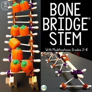 Bone Bridge® Halloween STEM Challenge Activity Download Homeschool Science Activity image 1