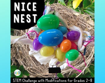 Easter STEM or Spring STEM Challenge Activity Download | Nice Nest | Homeschool | STEM Activities | Stem Kids | Stem for home
