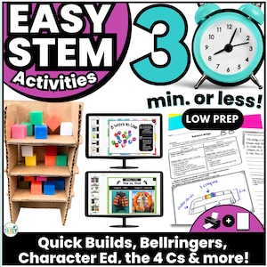 Quick STEM Challenges Bundle: Low Prep Activities, Homeschool & Classroom (Digital Download)