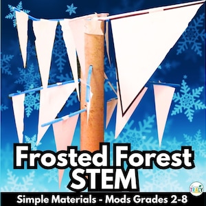 Winter STEM Challenge Activity Download | Frosted Forest | Homeschool | STEM Activities | STEAM | Stem Kids | Stem for home