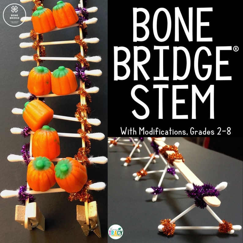 Bone Bridge® Halloween STEM Challenge Activity Download Homeschool Science Activity image 1