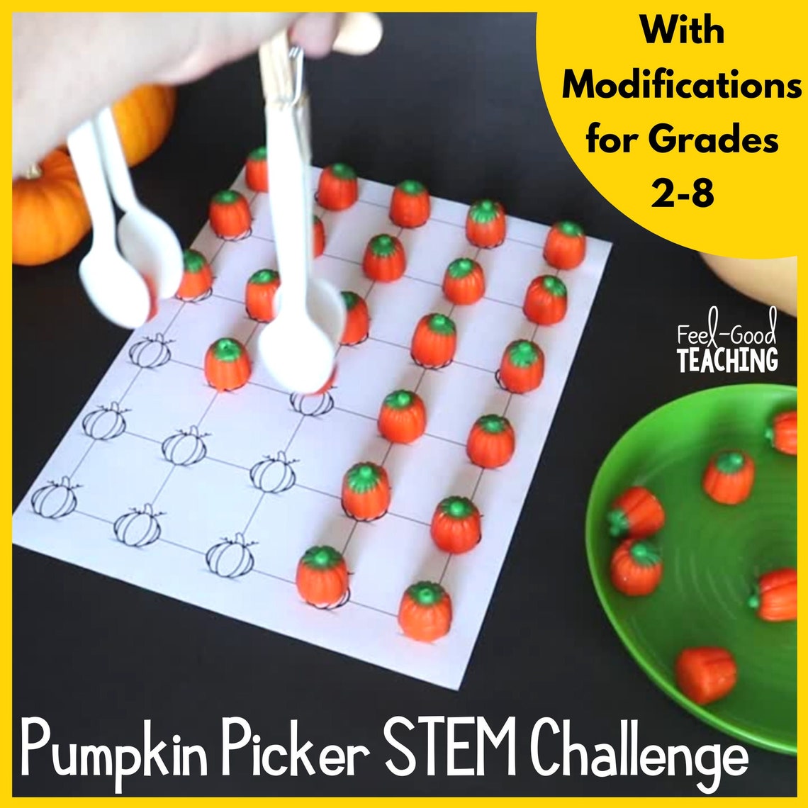Pumpkin Picker Fall or Thanksgiving STEM Challenge Activity image 1